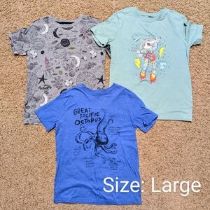 Kids Graphic T-Shirts - Blue, Gray, Green